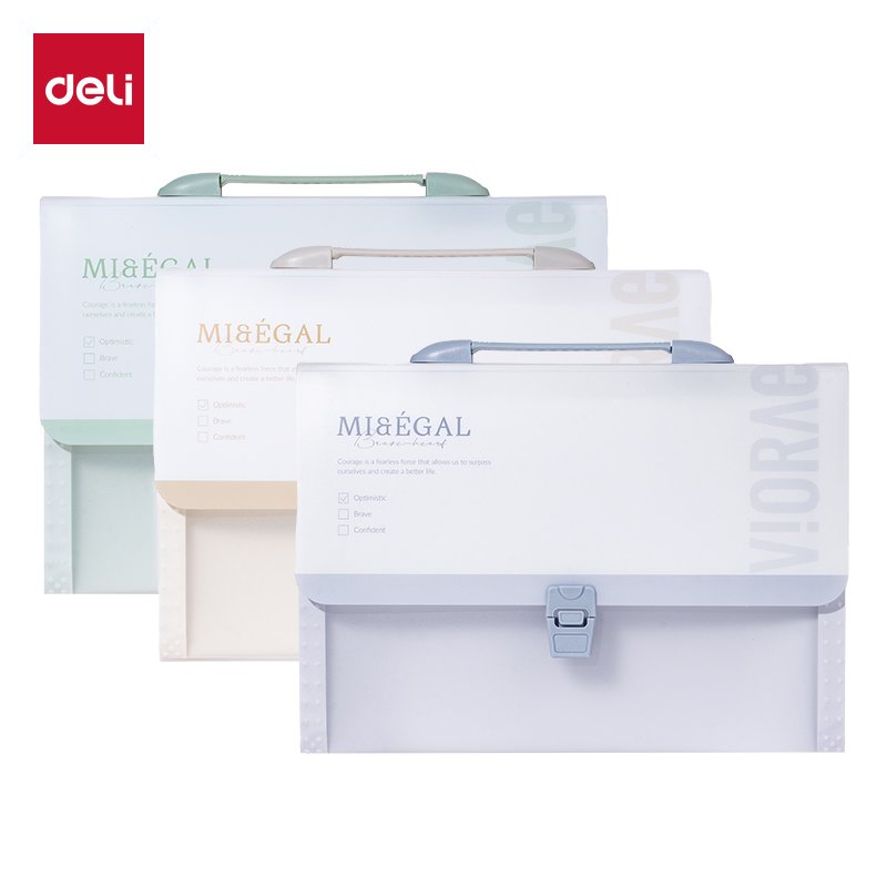 ديلي مصنف حقيبة 13 قسم - قياس A4 - إمع مسكة - إغلاق بقفل - ألوان مختلفة - PM03